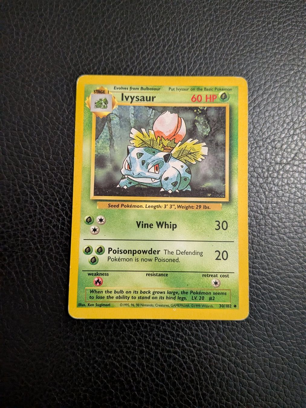 Pokémon Carte collezionabili: Base Set Ivysaur 30/102 Ab 1 – Usato da Paradiso venduto da Pkmn10