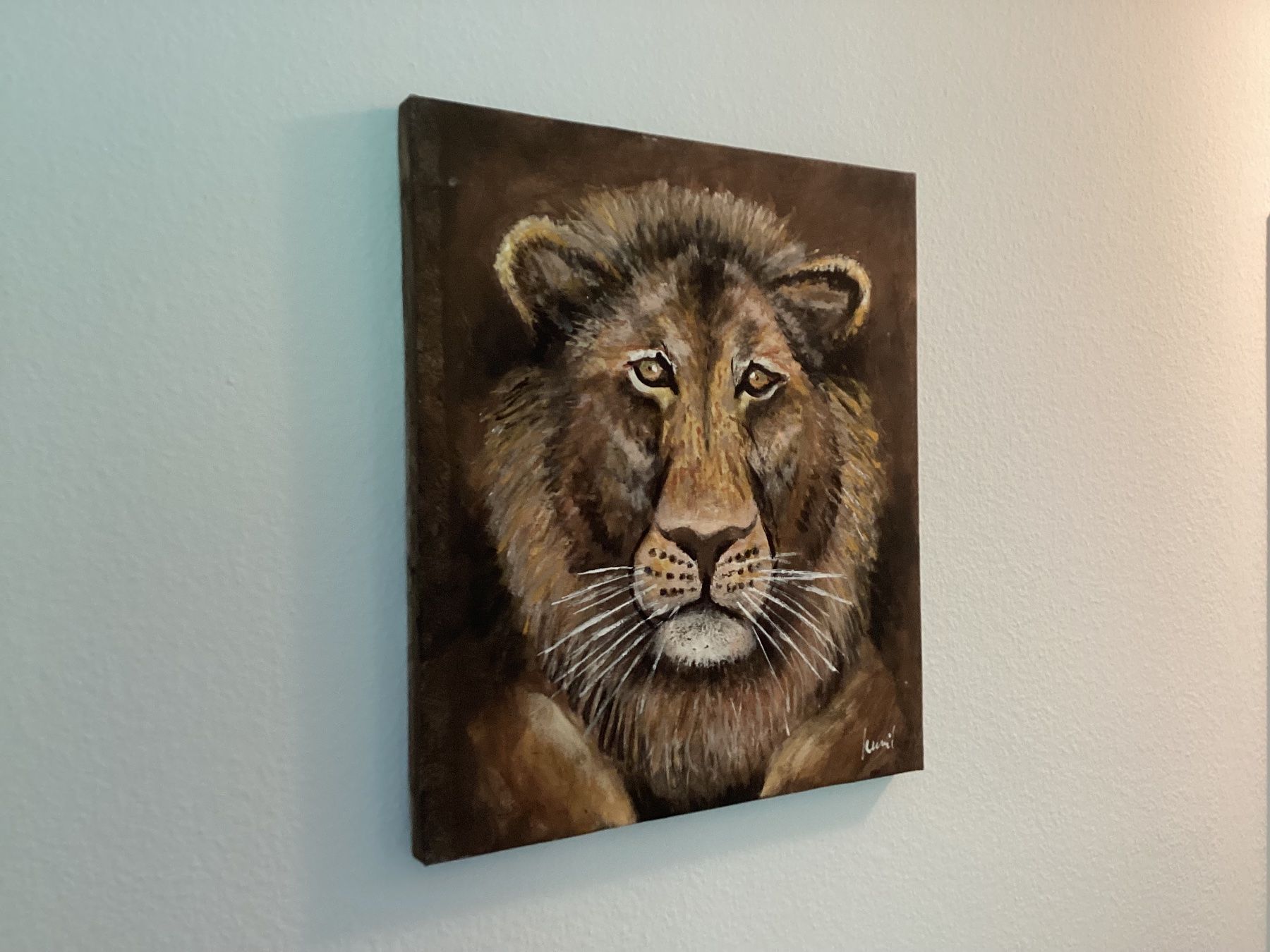 Dipinti: Löwe Acrylgemälde – Usato da Luzern venduto da Francys 2