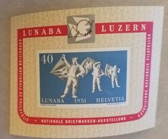 956) 1951 Sonderblock LUNABA postfrisch