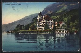 AK Vitznau, Hotel du Parc, 1918
