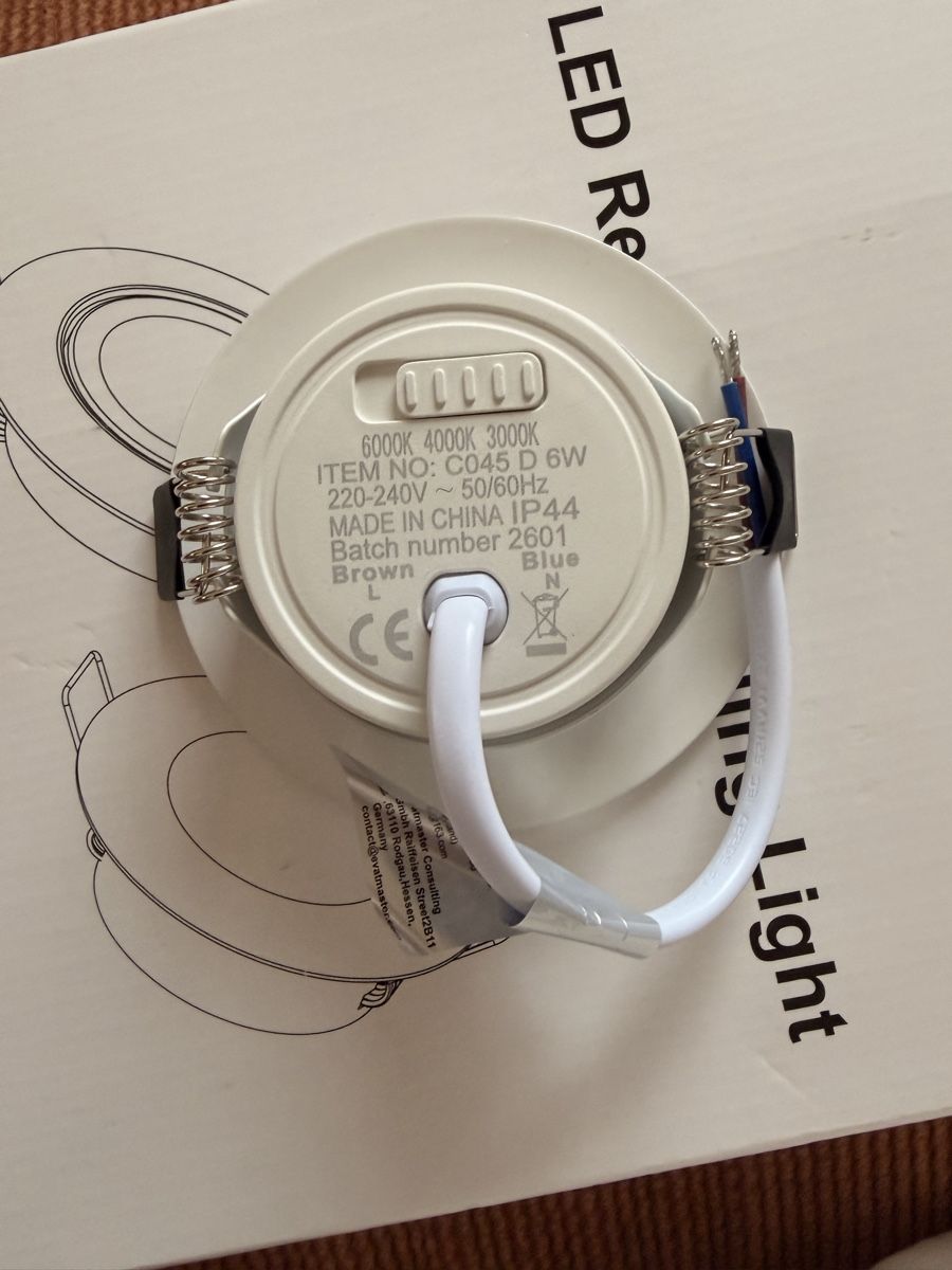 Lampadari & plafoniere: LED Recessed Ceiling Light C045 D 6W Adjustable Color – Nuovo e nell'imballaggio originale da Horgen venduto da ana_hz7v 2