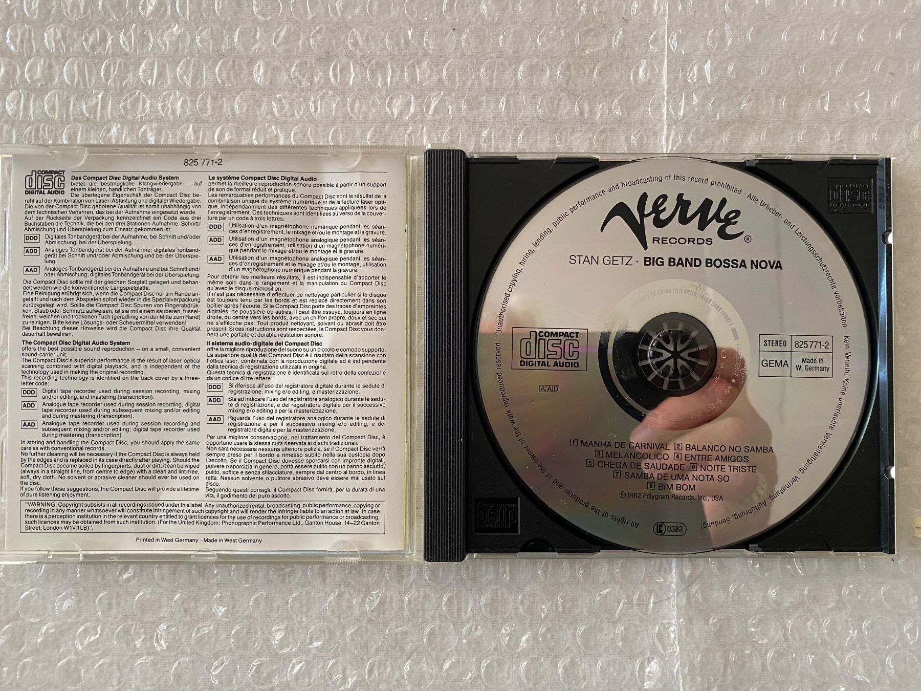 CD: Stan Getz - Big Band Bossa Nova – Nuovo (secondo la descrizione) da Duggingen venduto da Kisha010 1