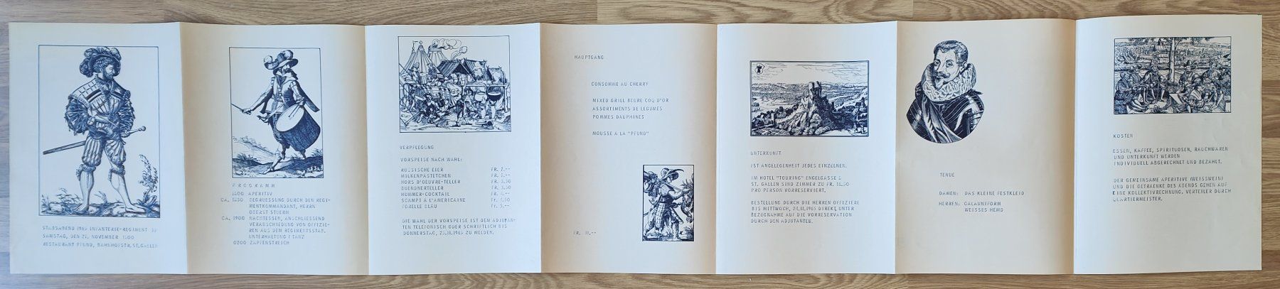 Documenti: Programm "Stabsabend Infanterie Regiment 33 St. Gallen, 1965 – Usato da Aarburg venduto da Rosen_Rot_2