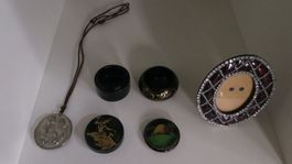 Schatzdose: Schmass-Stein-Fotorahmen, Sphinx-Amulett, Schale