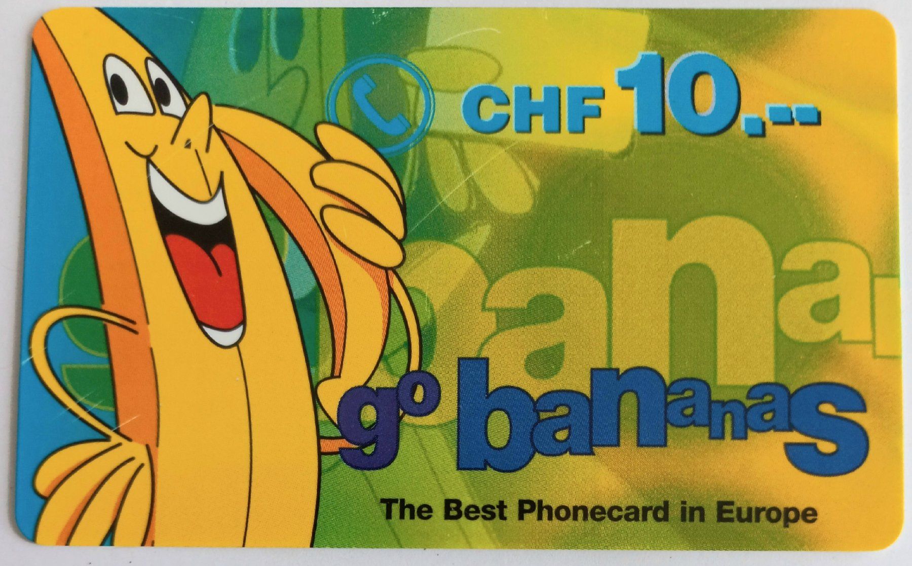 Schede telefoniche: Go Bananas - CH – Usato da Niederuzwil venduto da lubimaja