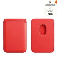 Magnetische MagSafe iPhone Leder Wallet Kreditkarten - Rot