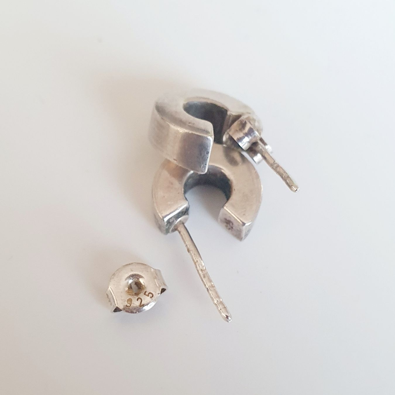 Boucles d'oreille: 925 Silber Ohrringe Ohrstecker Halbkreis  – D'occasion à Kreuzlingen par Wunderkiste123 8