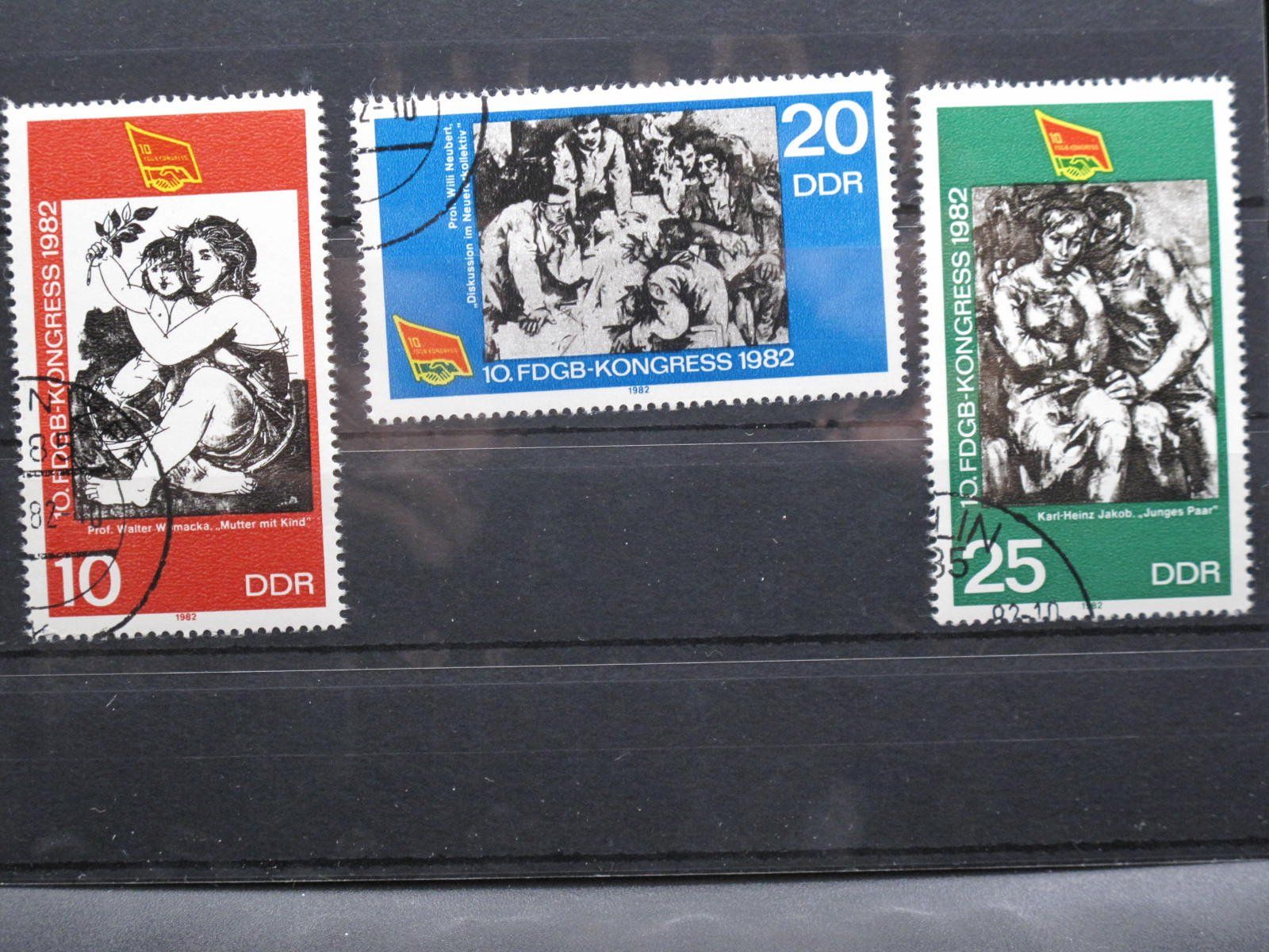 Tutti i francobolli: DDR 1982 Gewerkschaftsbund gest. – Usato da Wil SG venduto da fva01