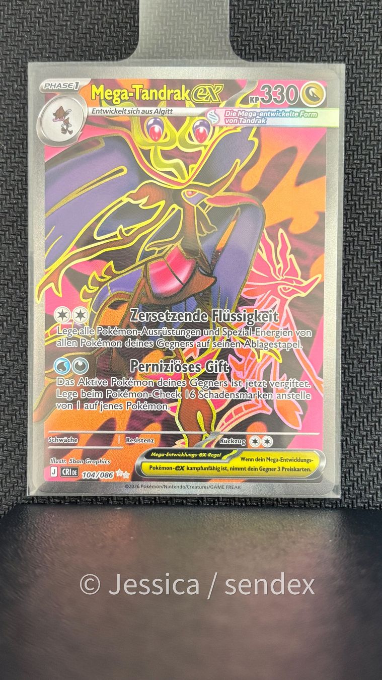 Pokémon Sammelbilder & Trading cards: Mega-Tandrak ex (CRI DE 104/086) – Neu (gemäss Beschreibung) aus Herisau von jes_q9mj 2