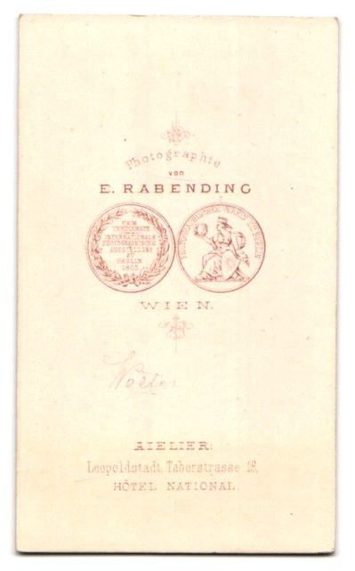 Fotografie &  Plakate: Fotografie E. Rabending, Wien, Portrait  – Gebraucht aus Berlin von bartko-reher 1