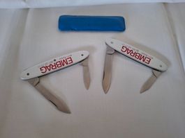 2 Wenger Taschenmesser Werbemesser Embrag Alox Grau