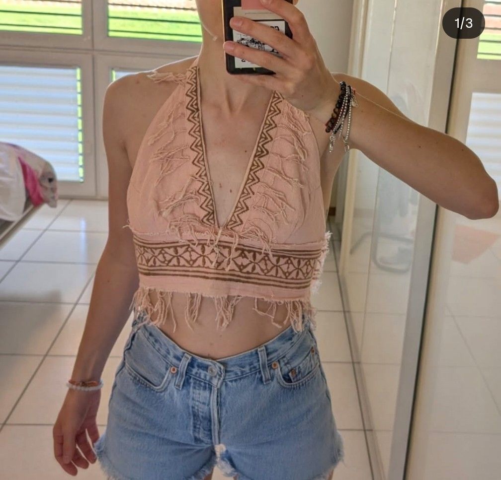 Tops: top in cotone organico rosa  – Gebraucht aus S. Pietro von van_2826 2