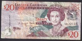 Eastern Caribbean Staates 20 Dollars 2008
