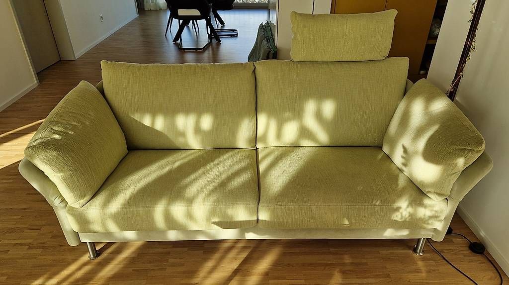 Intertime Divani: Sofa 2-Sitzer Intertime CIELO, Stoffbezug lindengrün – Usato da Kreuzlingen venduto da Bin-neu-hier