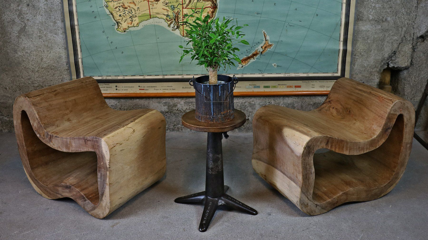 Sgabelli: Paar Indonesische "Loop Lounge Chairs" / Hocker – Usato da Birrwil venduto da brandschatz_birrwil 1