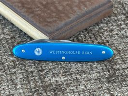Sackmesser VICTORIA „Westinghouse Bern“ Alox blau 1960er RAR