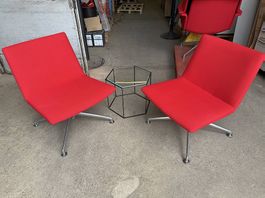 2Stk. BRUNNERFINA LOUNGESESSEL inkl. Glastisch