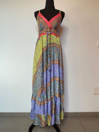 Boho Maxiträgerkleid in Seidenoptik
