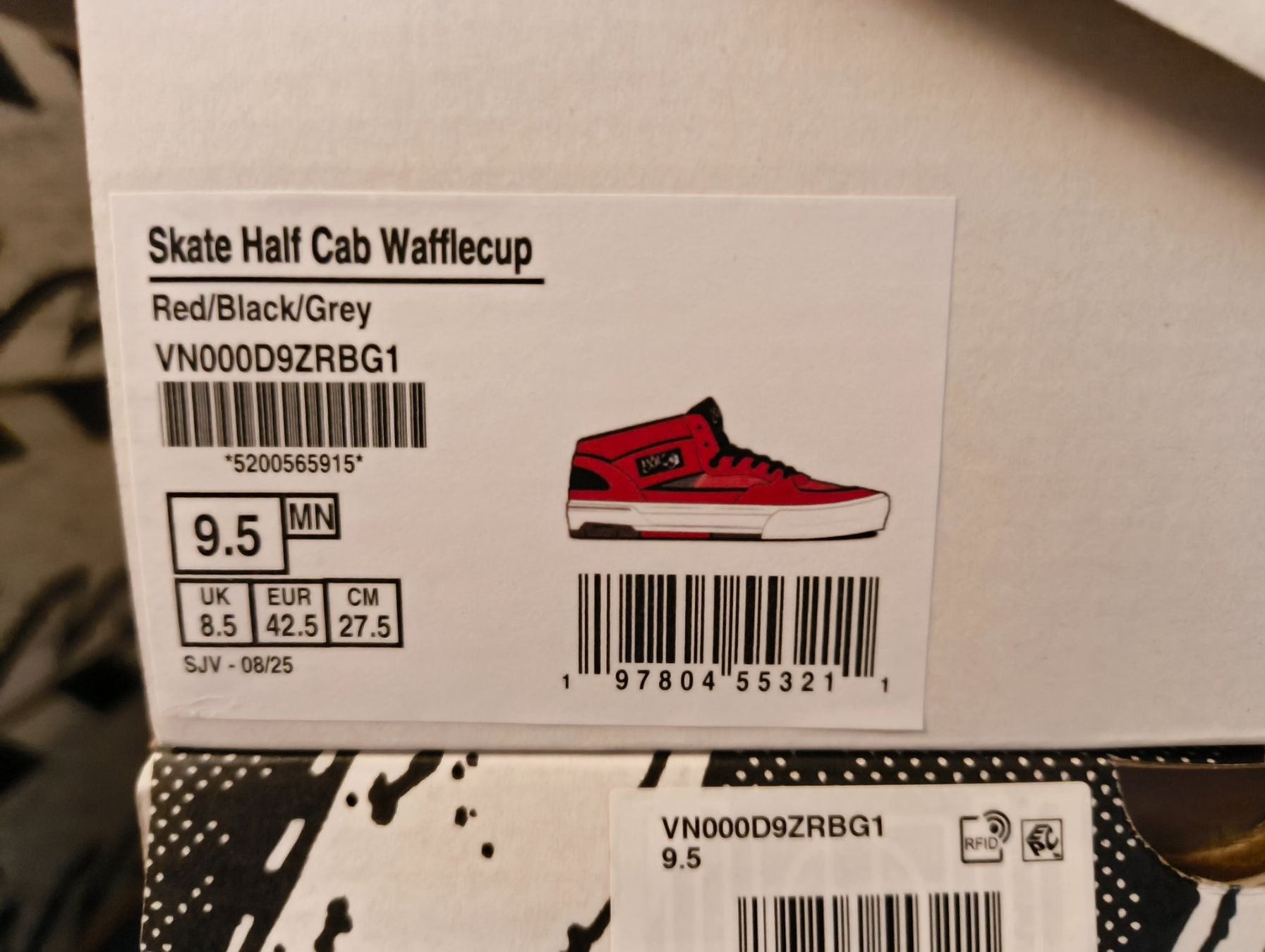 Vans Scarpe da uomo: Vans Half Cab, red black grey, Gr.42.5 – Nuovo e nell'imballaggio originale da Uitikon Waldegg venduto da PJLS1 4
