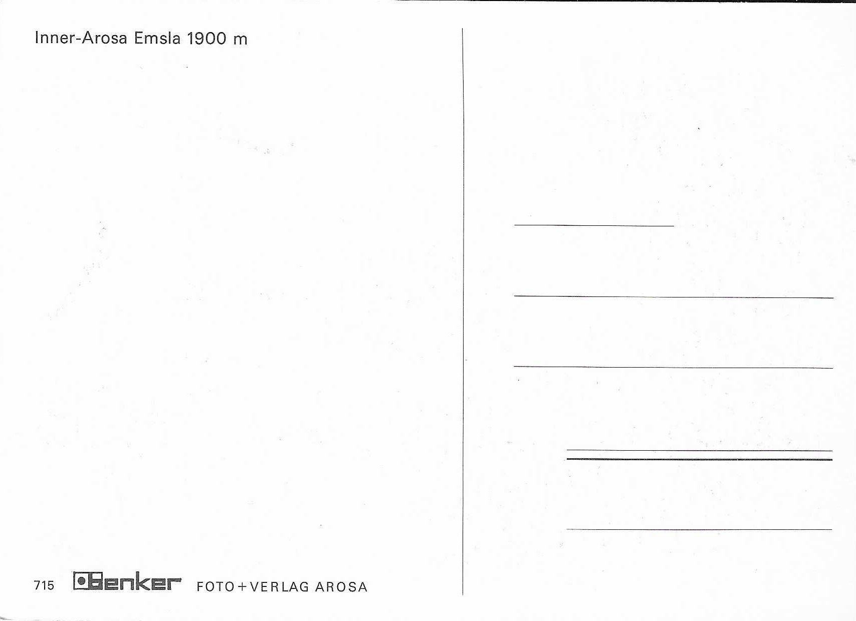 Cartoline postali: Inner-Arosa Emsla GR – Nuovo (secondo la descrizione) da Rothrist venduto da Stranglehold 1