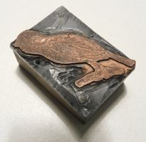 um 1860 - 1890 antiker Stempel   2 cm hoch  5 x 3.5 cm