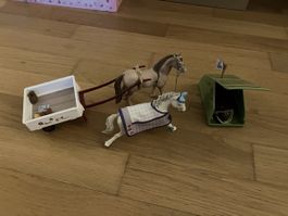 Schleich Pferde und Zelt