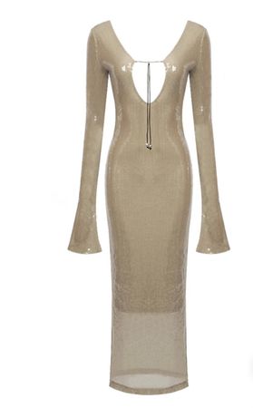 Sequin Beige Dress size M NP: 165.-