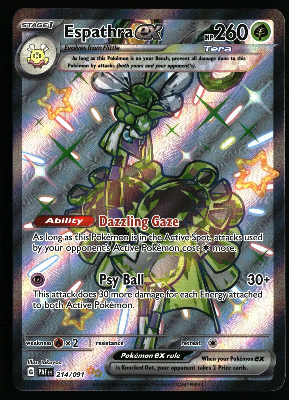 Pokémon Carte collezionabili: Espathra ex #214 Pokemon Paldean Fates – Usato da Feuerthalen venduto da Plazatoys