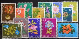 Sierra Leone British Kat. 208-220 ** 1963 Blumen