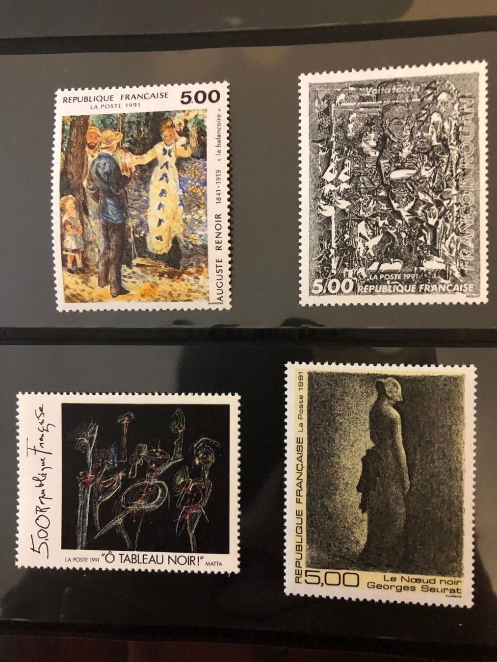 Tutti i francobolli: Musée imaginaire 1991 4 tableaux neufs** – Nuovo e nell'imballaggio originale da Lausanne venduto da ffhoud