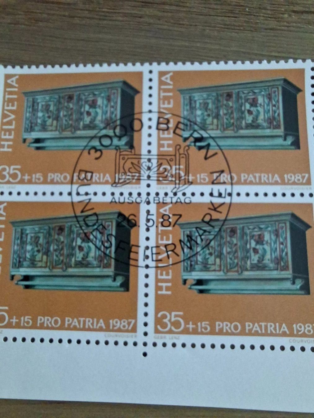 Tutti i francobolli: 4er Blocks: Pro Patria 1987 – Nuovo (secondo la descrizione) da Hinterkappelen venduto da 1399 3