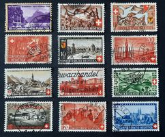 10-3-4 Timbres Pro Patria oblitérés. 1938 à 1944.