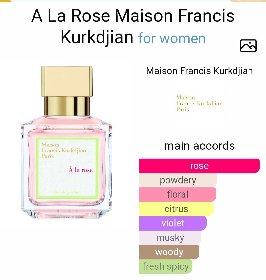 Kurkdjian Profumi & Eau de Toilette: MFK À la rose, eau de parfum, 11ml, neu – Nuovo (secondo la descrizione) da Jonen venduto da Juliette_St 2