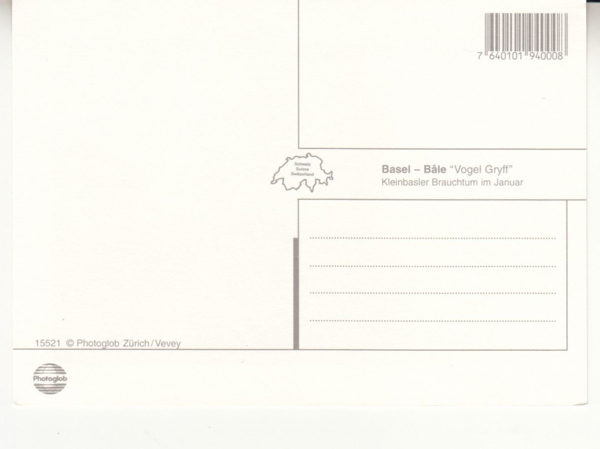 Cartoline postali: Basel ca. 1990 – Usato da Bürglen TG venduto da StampGraf 1