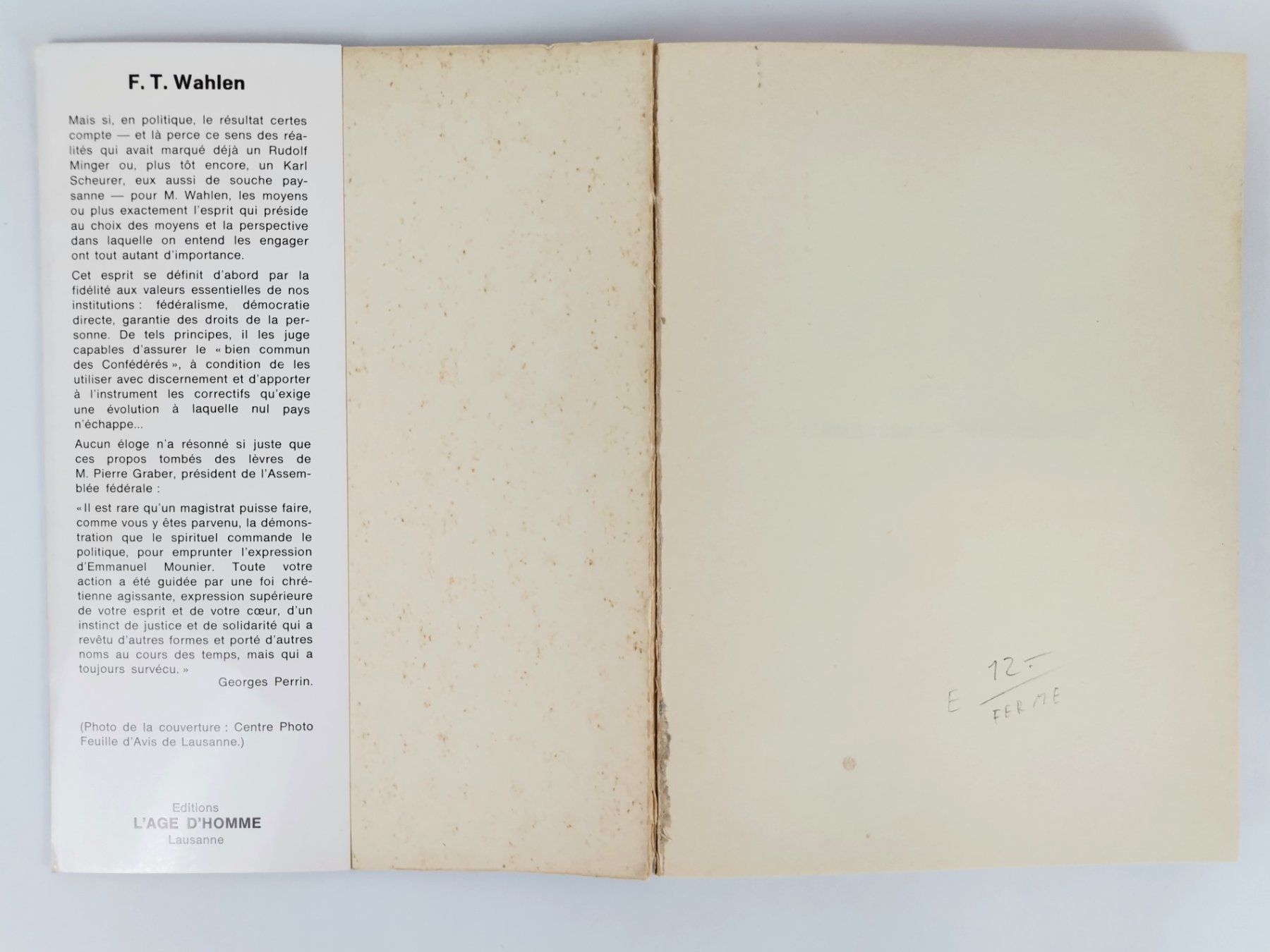 Libri: BUCH L`Ambassade permanente – Usato da Schaffhausen venduto da Restwert_SH 3