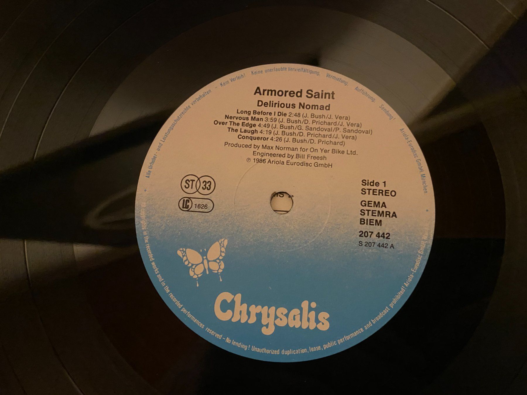 Schallplatten: Armored Saint - Delirious Nomad Orginal LP 1985 – Gebraucht aus Basel von VinylLover68 7