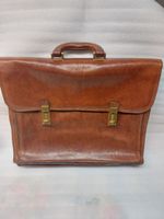 Rare Valentino Orlandi brown leather briefcase Made in Italy