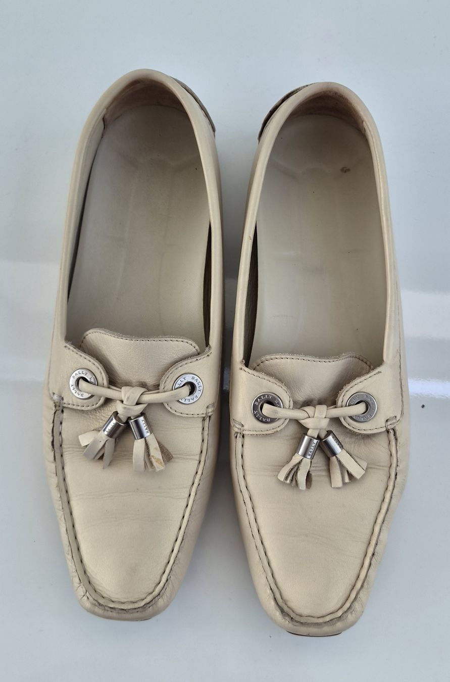 Bally Scarpe da donna: Bally Mokassins beige Leder Grösse 39.5 – Usato da Rapperswil SG venduto da lemiii 1