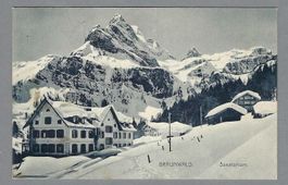 BRAUNWALD, SANATORIUM IM SCHNEE, 1918
