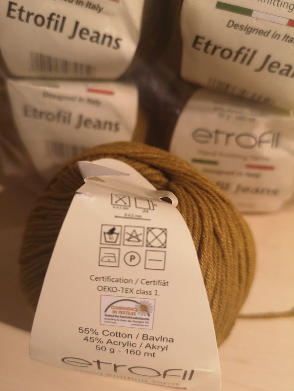 Lana: 10x50g Etrofil jeans – Nuovo e nell'imballaggio originale da Frenkendorf venduto da DORU1 1