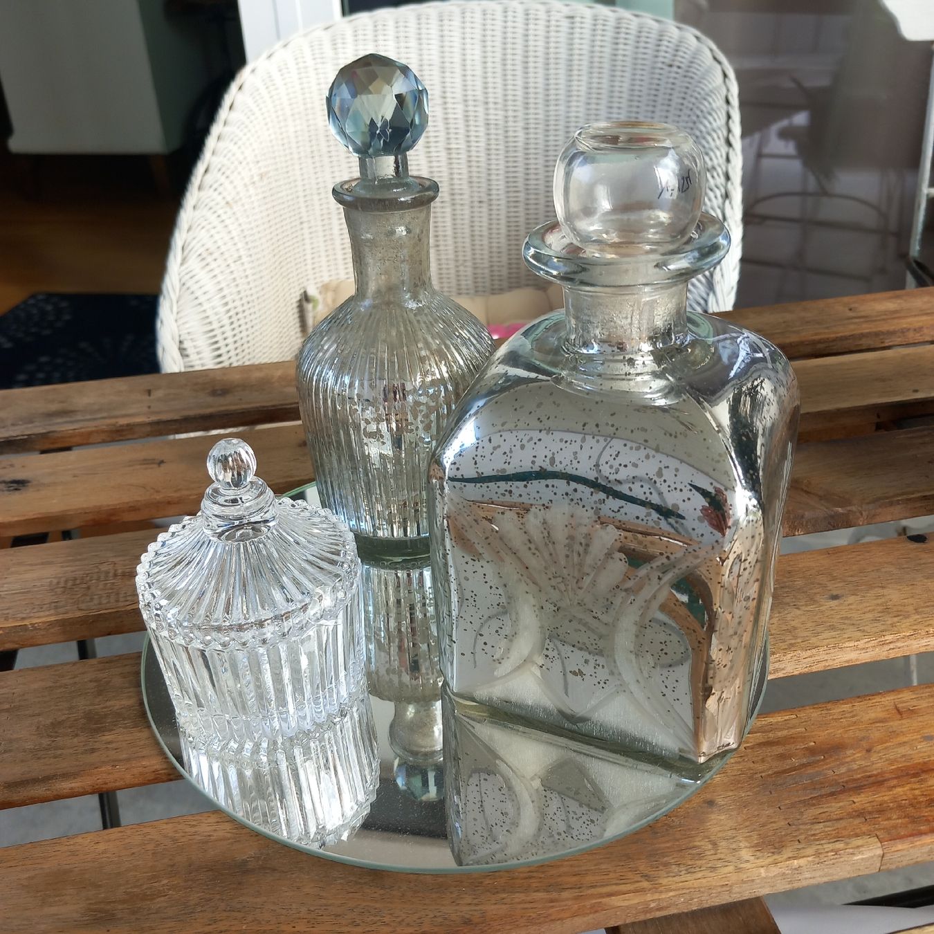 Flaconi: Zwei Glasflacon Bauernsilber u.ein Döseli / Vintage – Usato da Aegerten venduto da gismolini 4