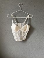 Corset bustier blanc en dentelle taille S bon état