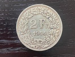 1 x 2 Franken Schweiz 1944 – zirkuliert