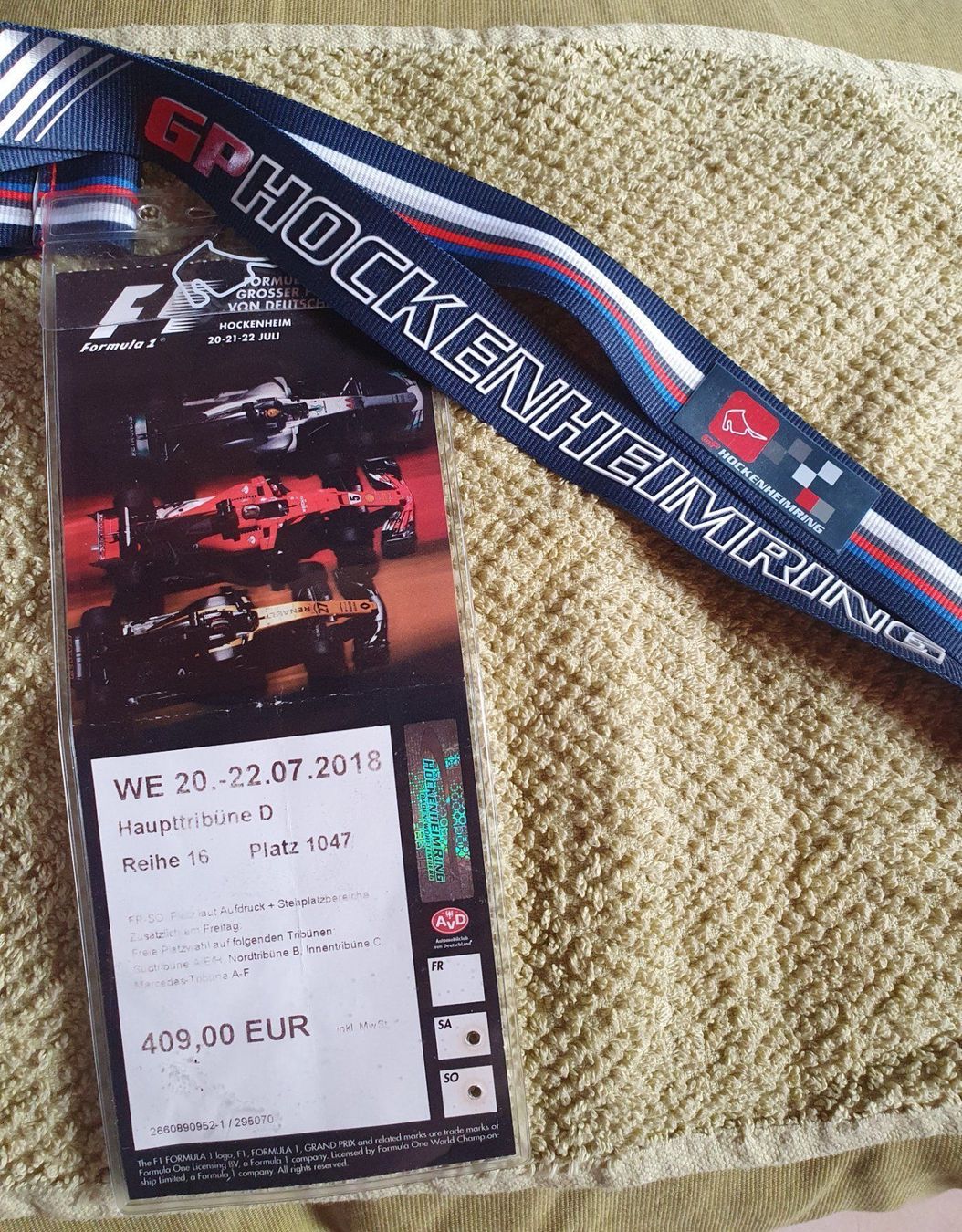 Portachiavi: Lanyard F1 GP Hockenheim – Usato da Botyre (Ayent) venduto da Viperine 1