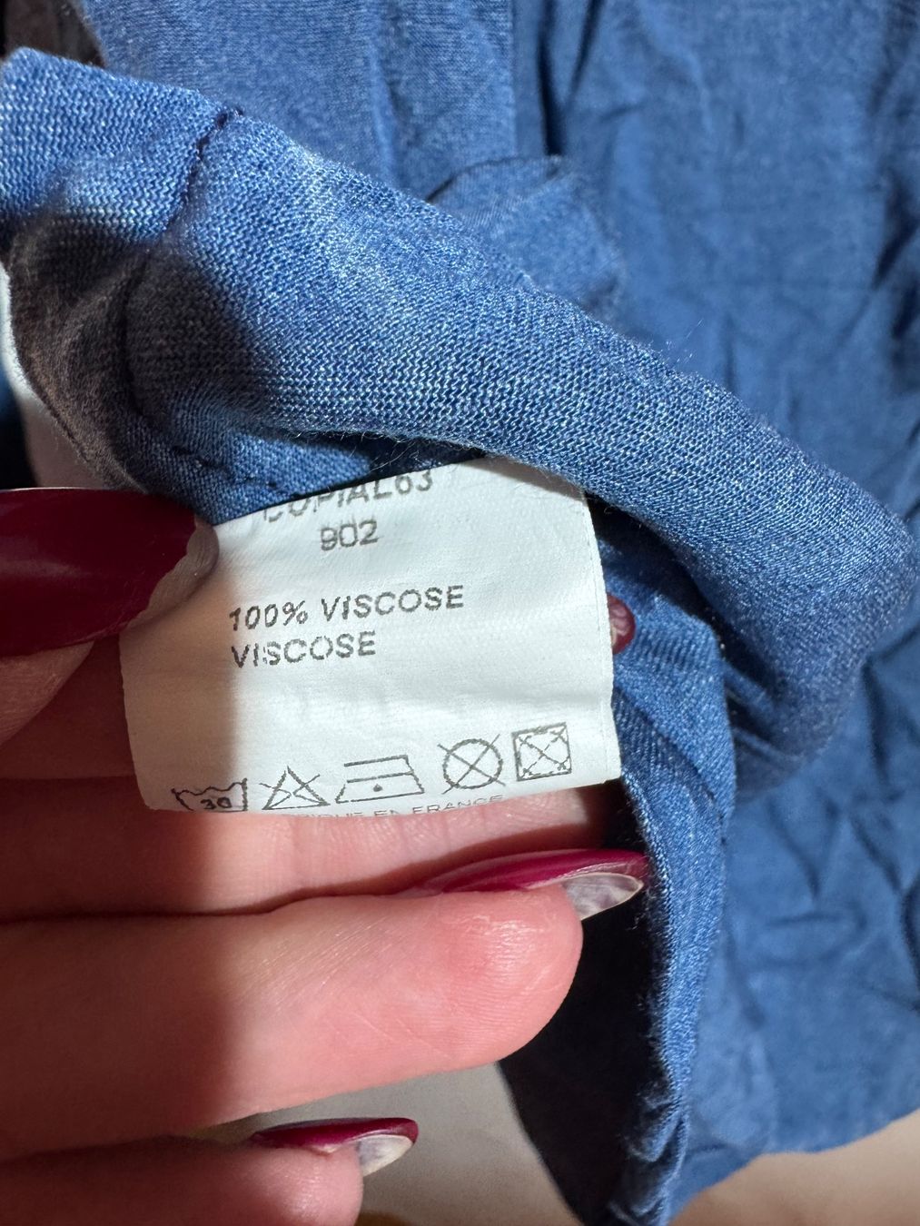 Camicette: Blaue Bluse von JMP Gr. 44 100% Viskose – Usato da Grosswangen venduto da SALE_SALE_SALE 4