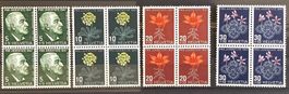 1947 Pro Juventute Viererblock Satz **