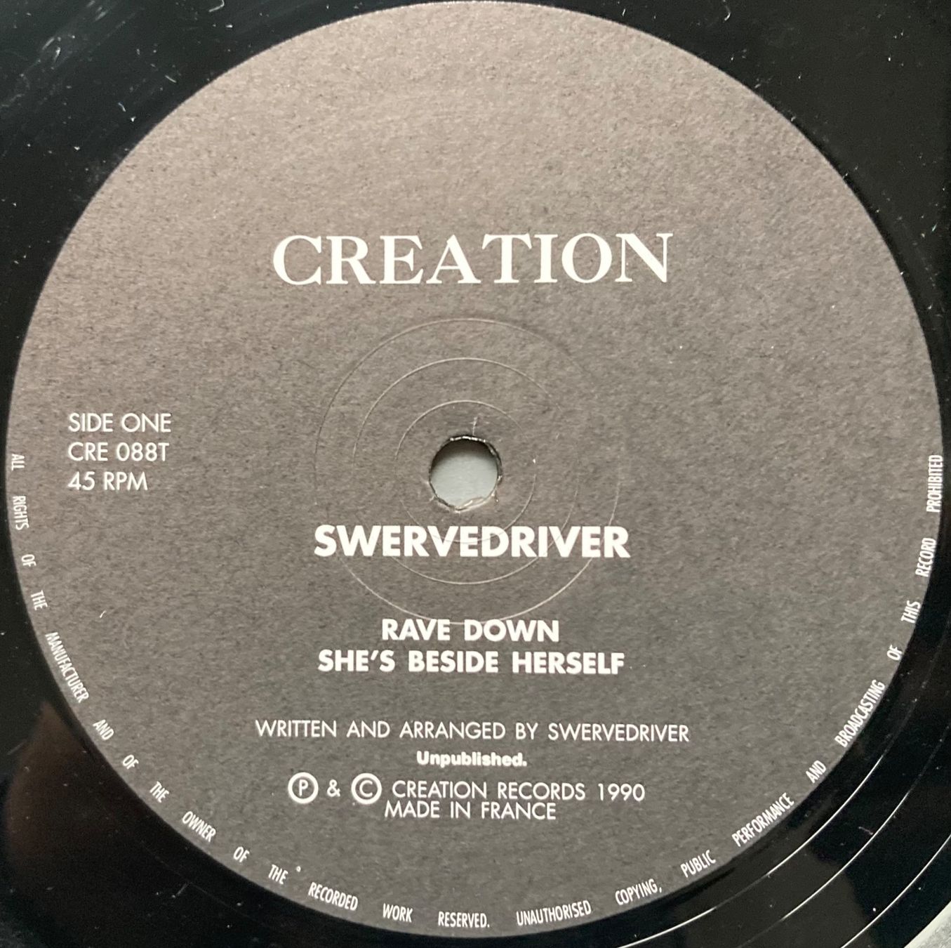 Dischi in vinile: SWERVEDRIVER - RAVE DOWN – Usato da Poliez-Pittet venduto da Newtown-Records 2