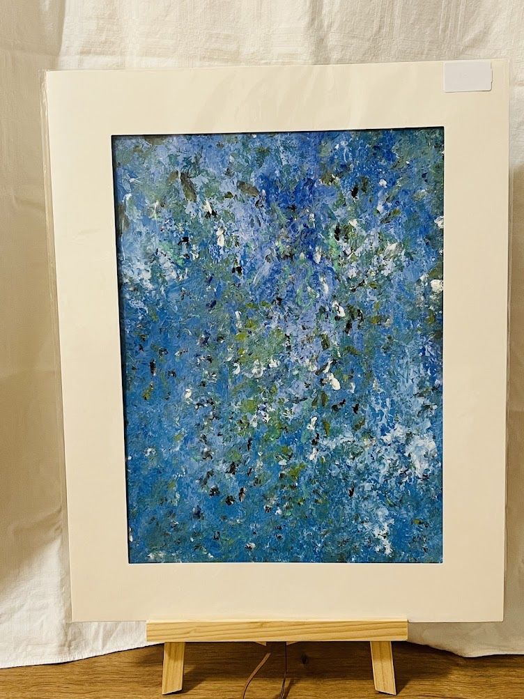 Poster & Bilder: Abstrakte Malerei, Kunst Blautönig – Neu und originalverpackt aus Biel/Bienne von ave_dp8z