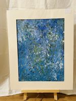 Abstrakte Malerei, Kunst Blautönig