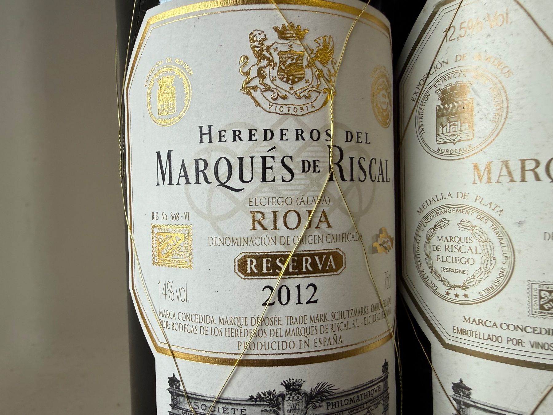 Marqués de Riscal Rioja Reserva, Jahrgänge 1990, 1992, 2012 (Neu und ...